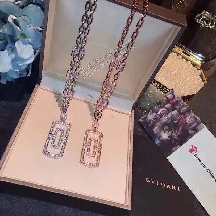 Bvlgari飾品 寶格麗亞金大號別針項鏈 情侶款  zgbq3163